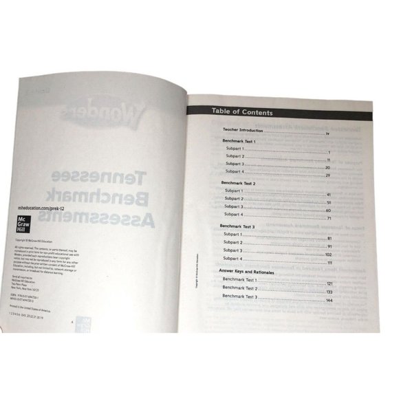 Wonders Tennessee Benchmark Assessments Grade 3 2020 Mcgraw Homeschool Reading - Picture 3 of 6